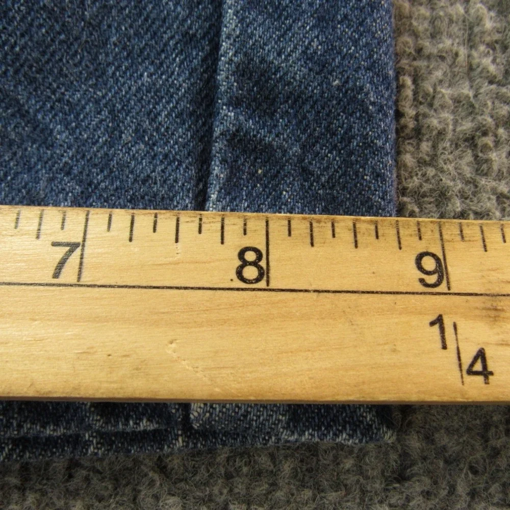 Vintage Levis 505 Jeans Mens 42x32 Blue Denim Orange Tab Black Bat Wing May 1996